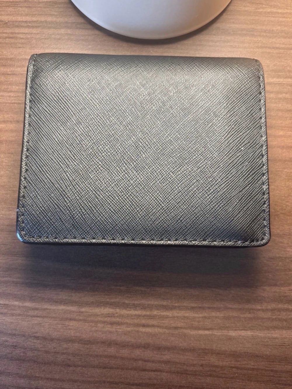 Wallet Michael Kors Black Leather Card Holder with Gold Logo - Picture 3 of 4